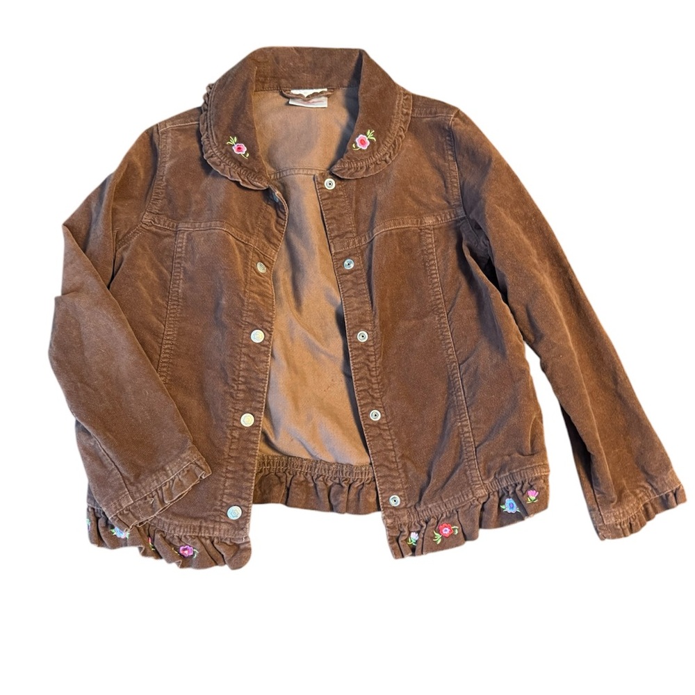 Hanna Andersson size 130 embroidered corduroy jacket